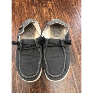 HEYDUDE Womens Shoes Size 7 Off Black Slip On Casual Lightweight Comfort Travel